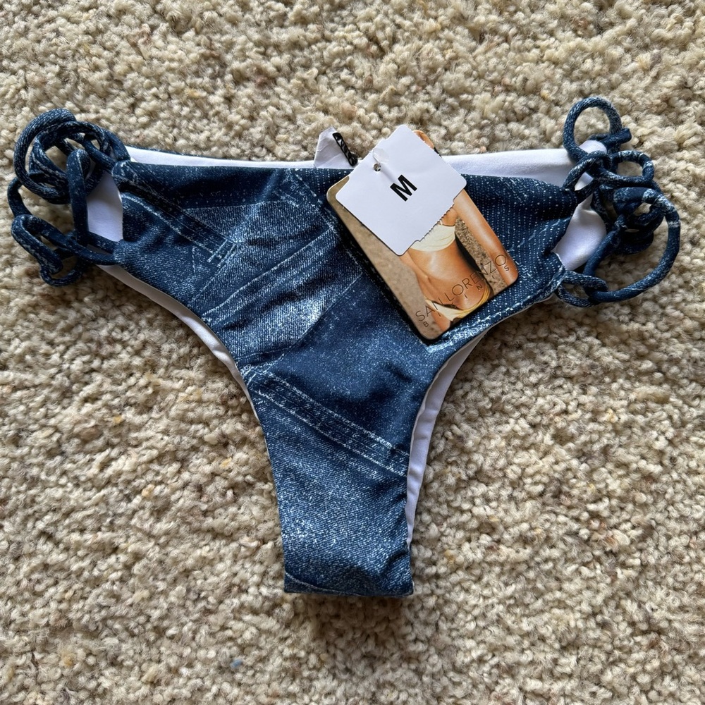 NWT San Lorenzo Denim Bikini Bottoms